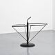 Dardo coffee table in glass and metal by OMA, Italy, circa 1980.