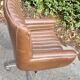 Brown leather office chair 80s