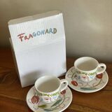 Duo of Picasso Fragonard cups