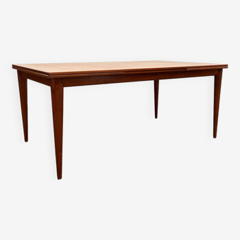 Large Danish Extendable Dining Table, Mid-Century Design in Teak by Niels O. Møller for J.L. Moller