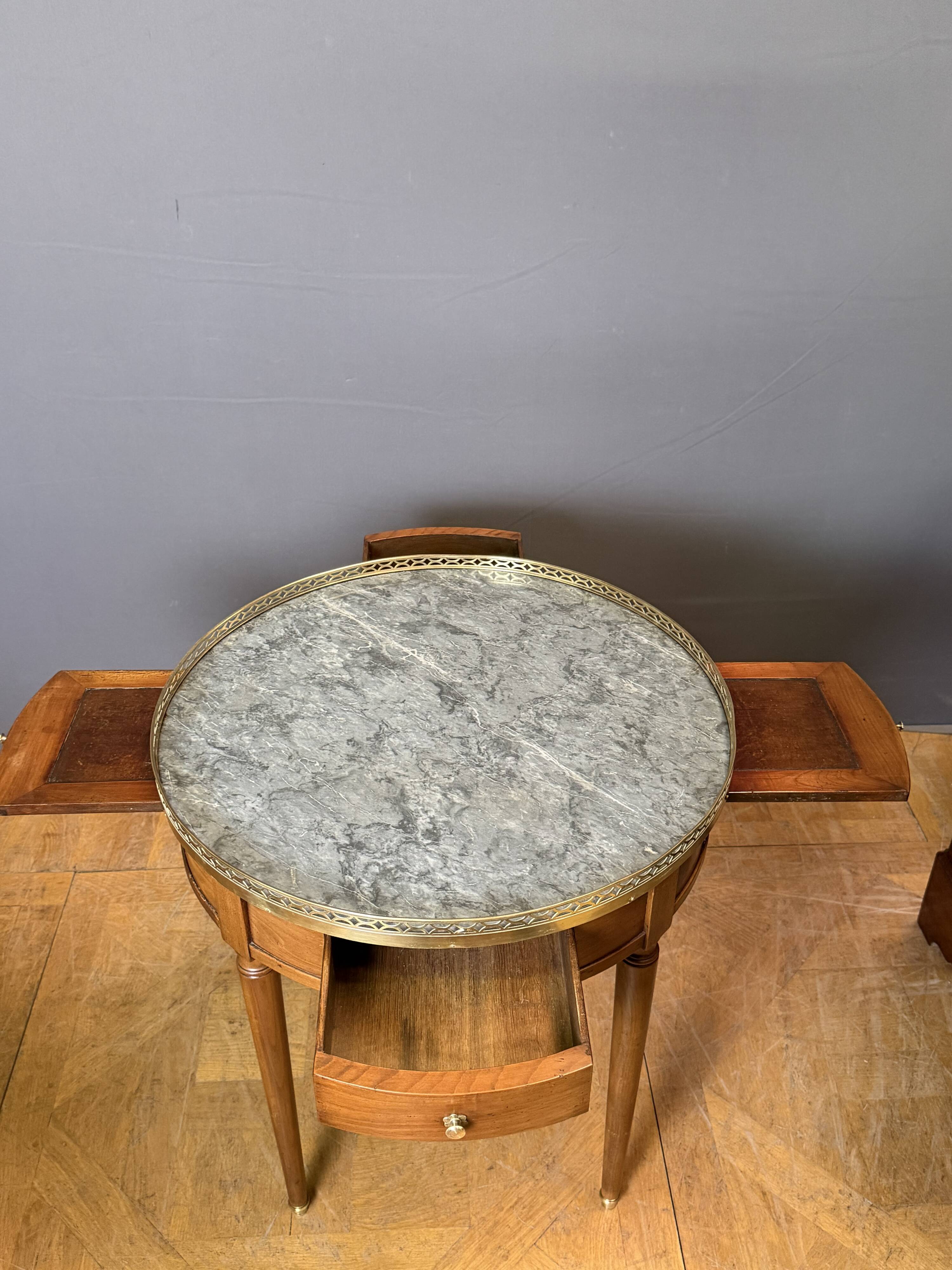 Directoire Bouillotte Table in cherry wood