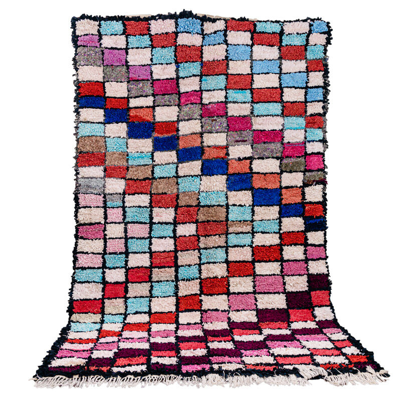 Berber carpet Boucherouite 165x265 cm
