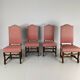 Beech Os De Mouton tapestry chairs (set of 4)