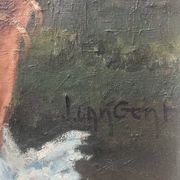 " La Gitane " huile sur toile encadrée. XX siècle