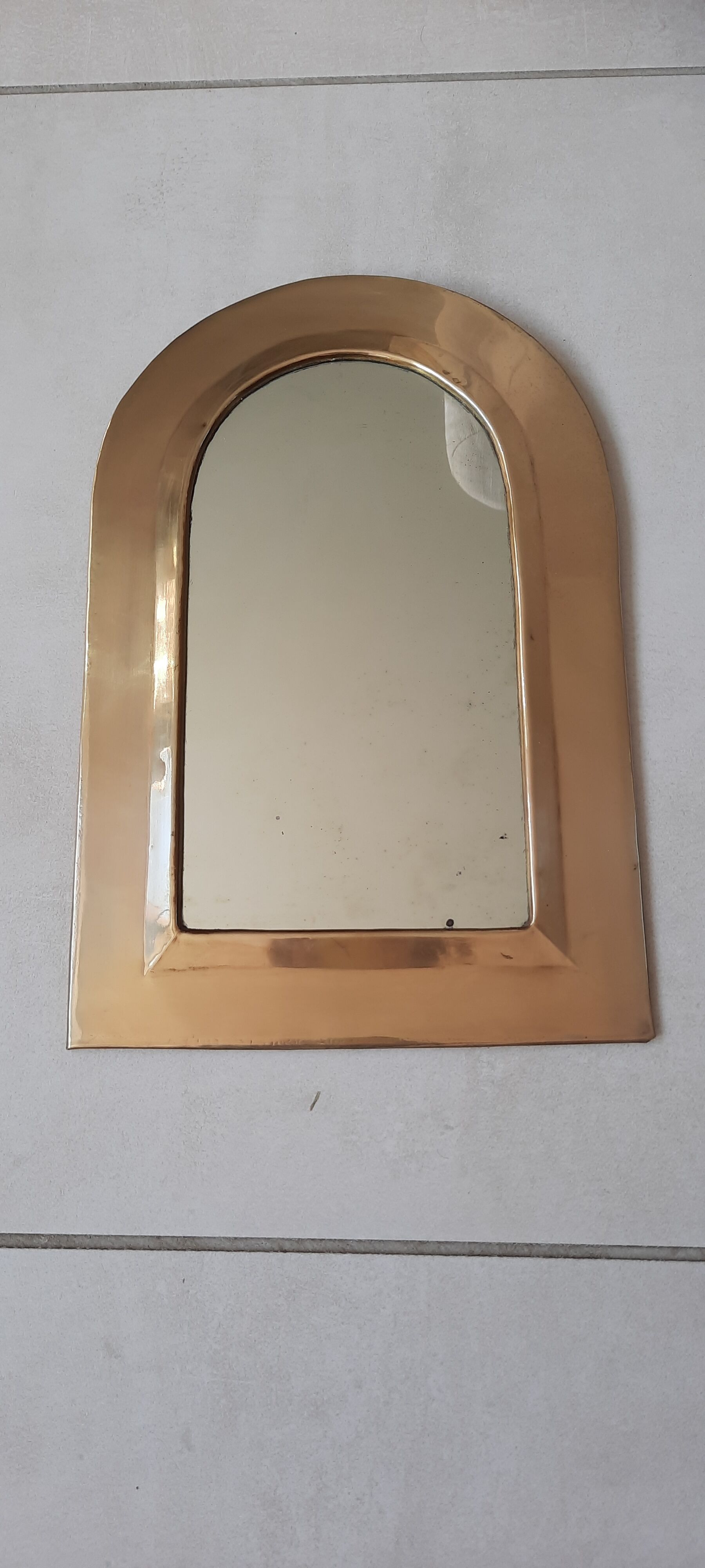 Brass mirror 25x39cm