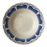 Vintage hollow dish in royal blue arabesque earthenware