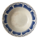 Vintage hollow dish in royal blue arabesque earthenware