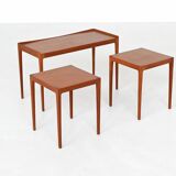 Kurt Ostervig nesting tables in teak Jason Mobler Denmark 1960