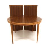 Walnut dining table, "Facett 3-132" Bertil Fridhagen, Sweden, 1960