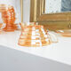 Gondolo coffee service in iridescent glass