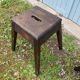 2 antique wooden workshop stools