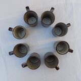 set of 8 stoneware coffee cups