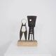 Abstract metal sculpture by unidentified artist, Sweden, 1967