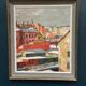 Swedish Oil on Panel“Landscape” by Bertil Lundqvist , Vintage & Framed