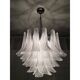 Clear “Selle Seghettate” Murano Glass Candlestick