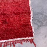 Tapis Marocain Beni M'Guild rouge - 223 x 113 cm