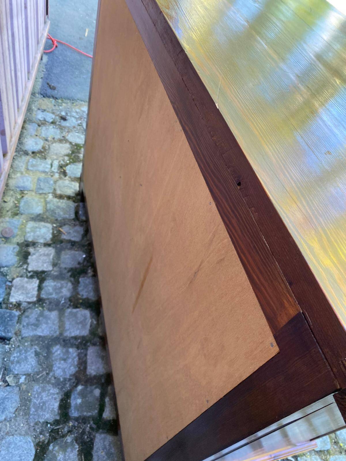 Louis Philippe vintage chest of drawers in solid wood from the 1950s.