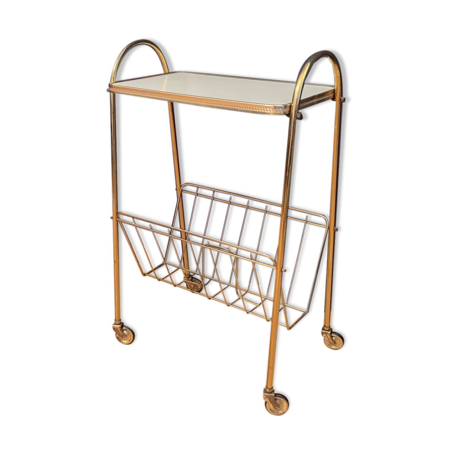 Mobile newspaper holder, 1960s