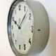 Grey Industrial Factory Wall Clock, 1950s