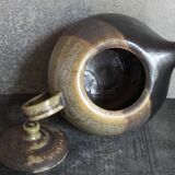 Vintage enameled stoneware potter's teapot