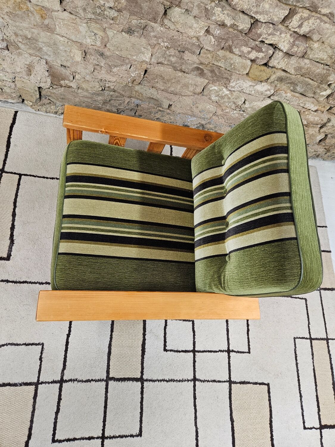 Pine fireside chair 1970