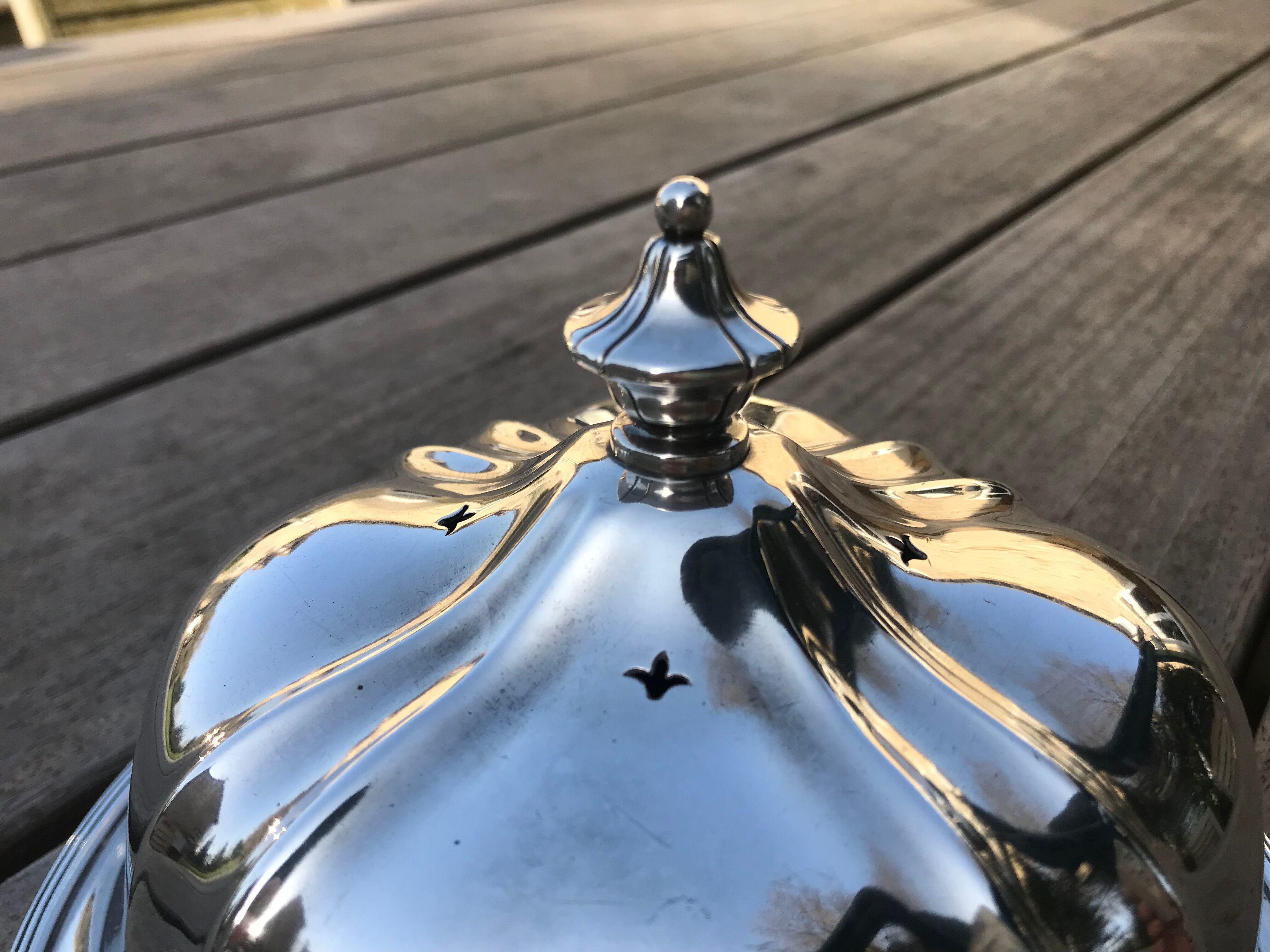 Individual serving bell silver metal
