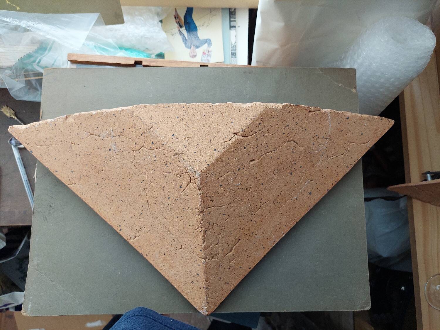 Designer earthenware wall lights