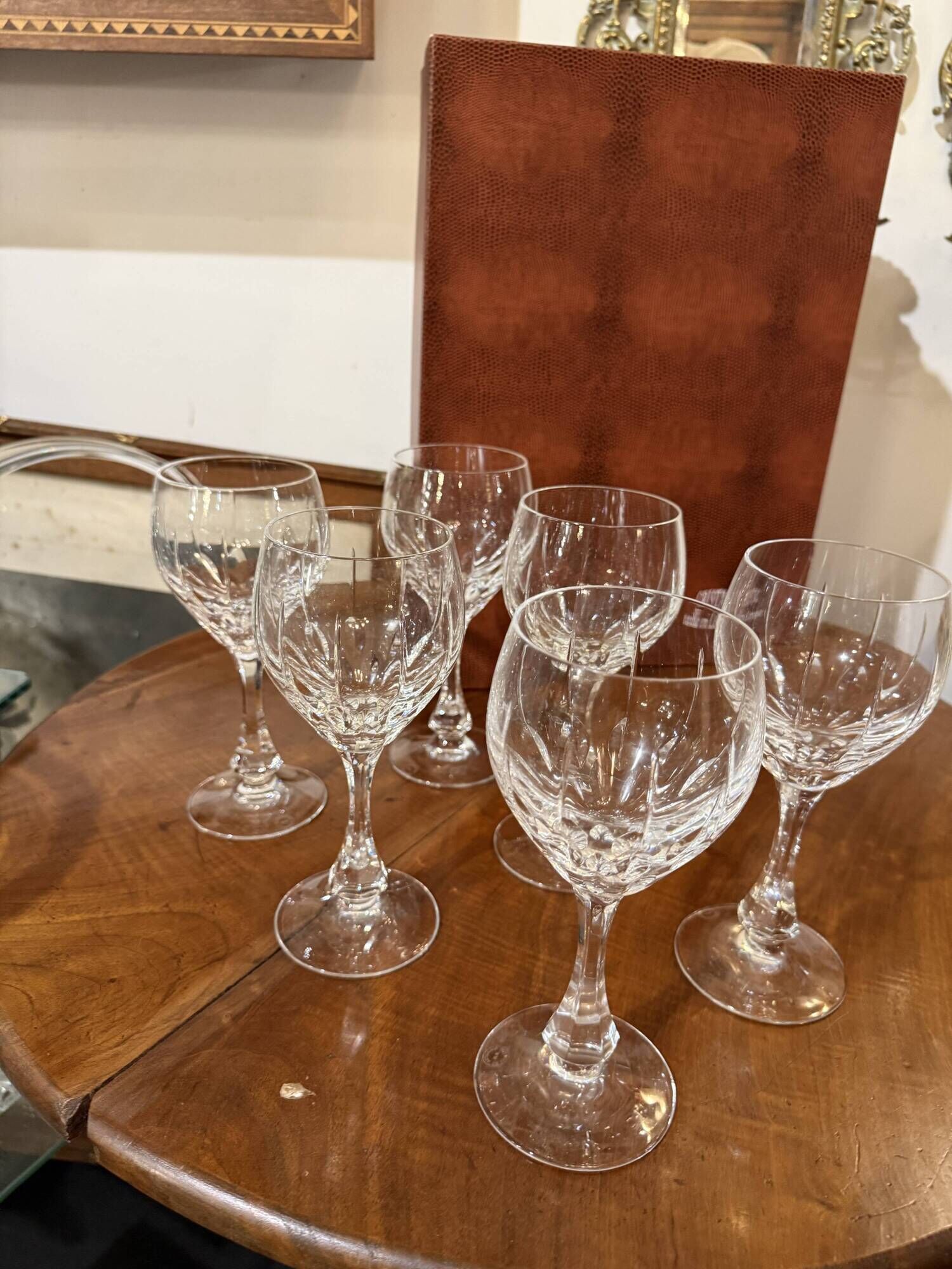 6 crystal water glasses from Lorraine