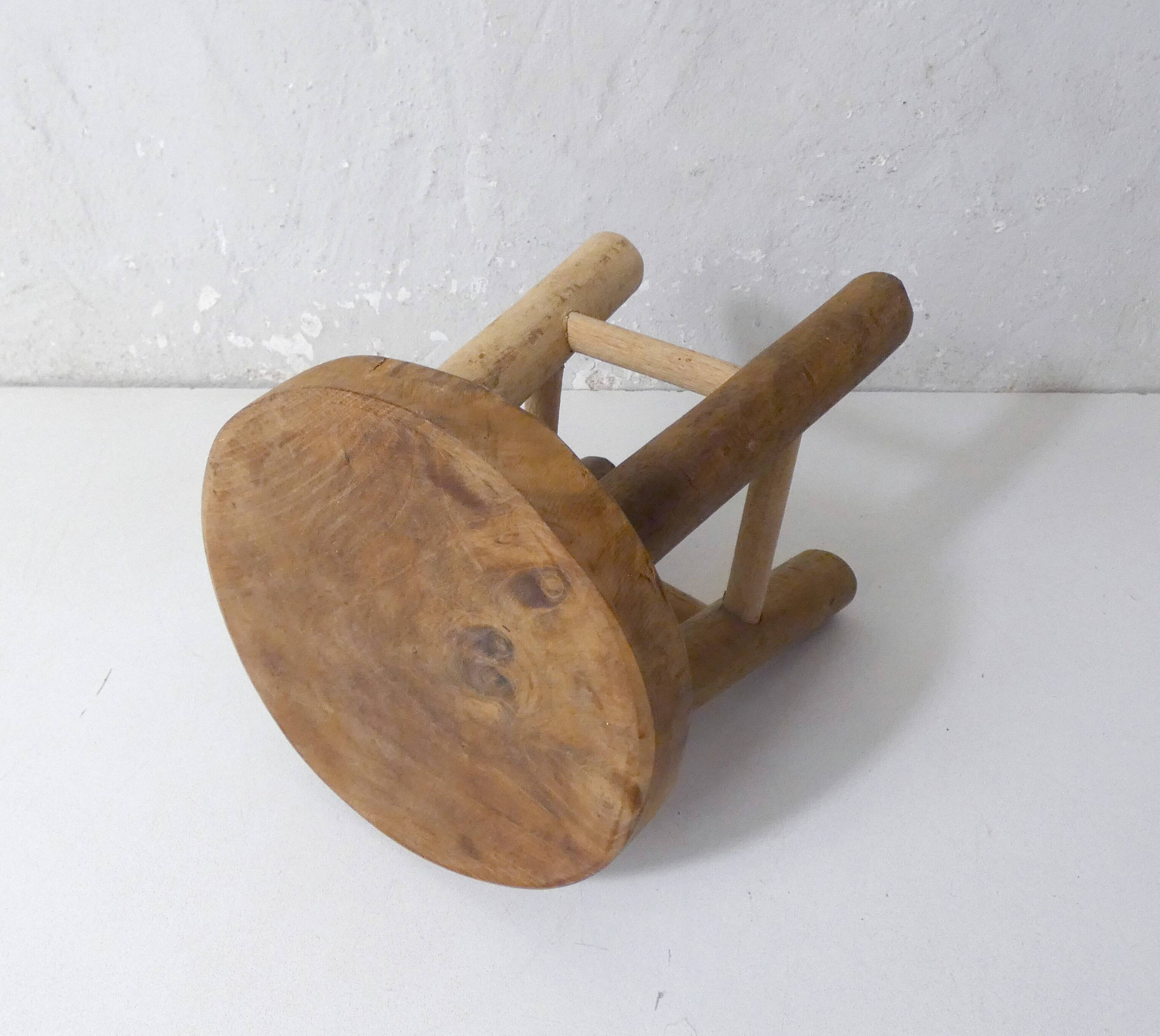 small teak stool