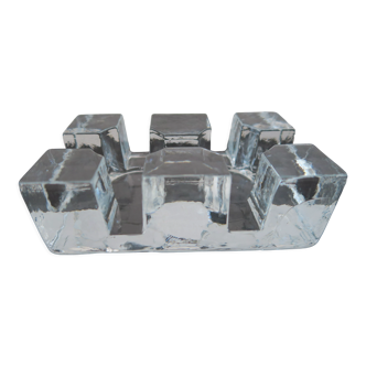 Vintage crystal plate warmer
