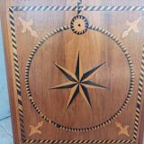 Inlaid walnut entryway sideboard