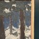 Original Vintage Swedish Oil on Panel – “Tre träd” by Svän Grandin – Signed – Vintage & Framed