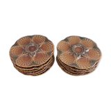 Sarreguemines barbotine shellfish plates