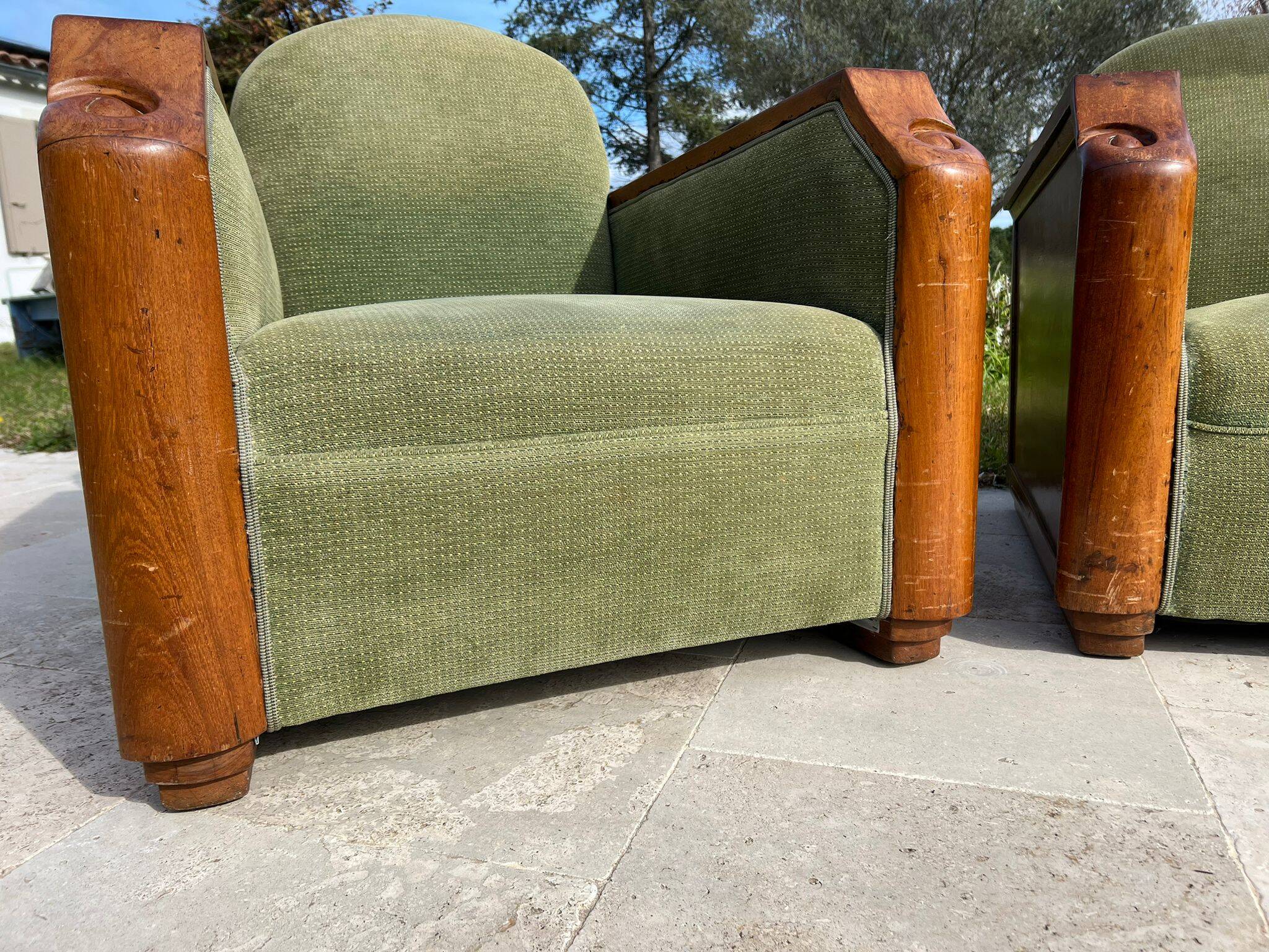 Art Deco sofa and armchairs