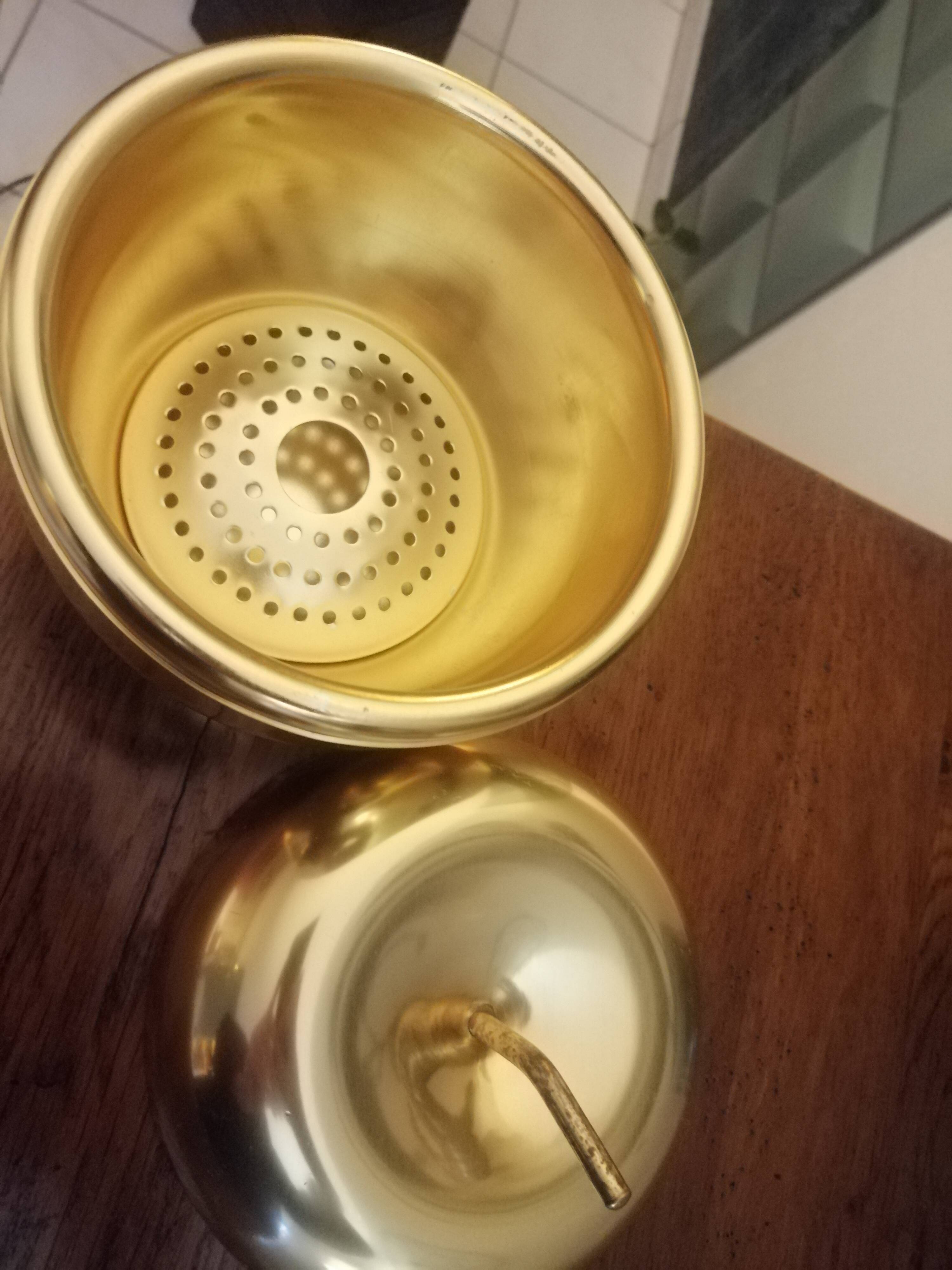 Vintage gold ice bucket