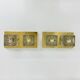 Pair of Peil & Putzler ice cube glass wall lamps, 1970s