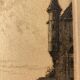 Old engraving, Biarritz, the Devil's Bridge 20th century