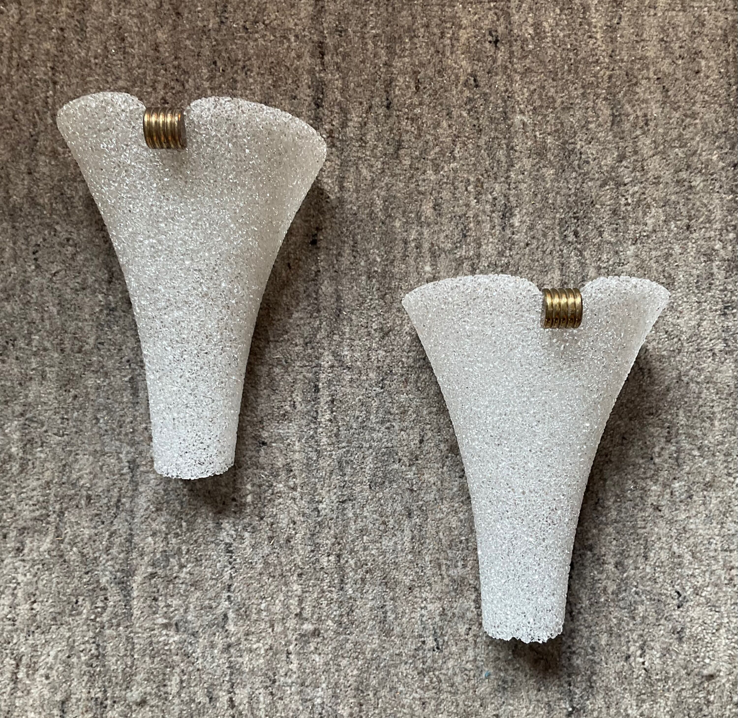 Pair of vintage wall lamps from the 60s in Perspex