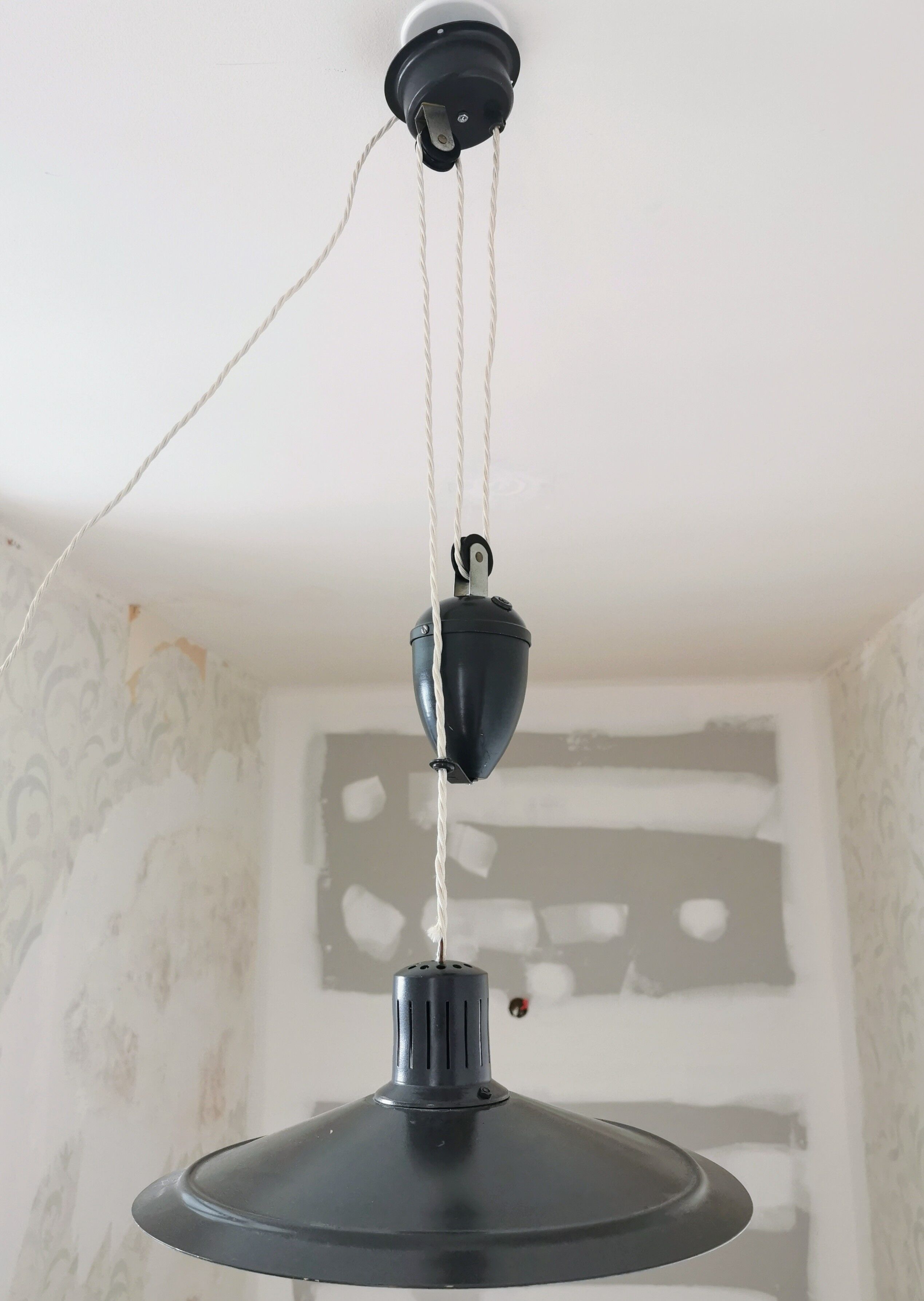 Vintage pulley hanging