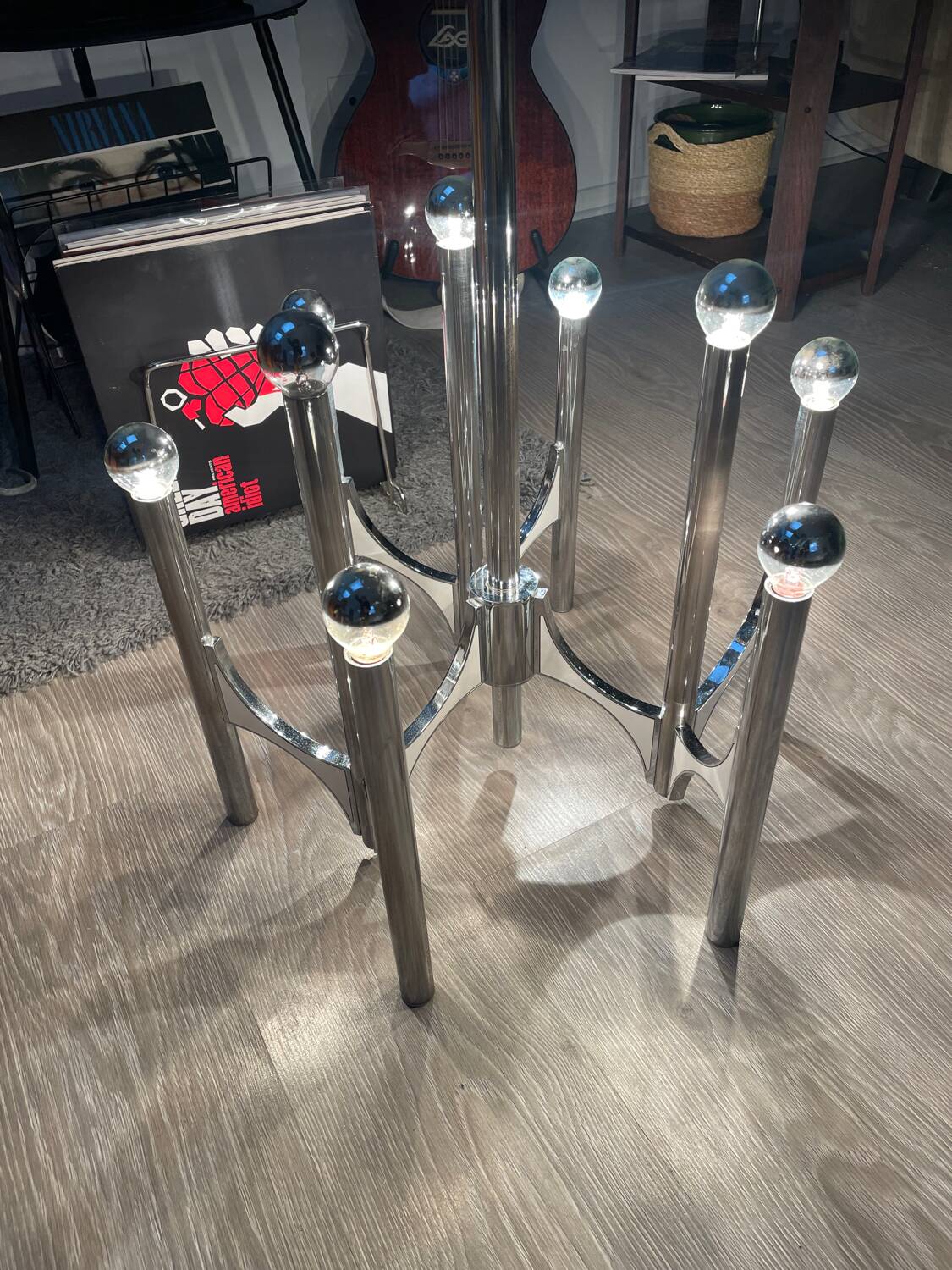 Gaetano Sciolari chandelier 70s 9 lights
