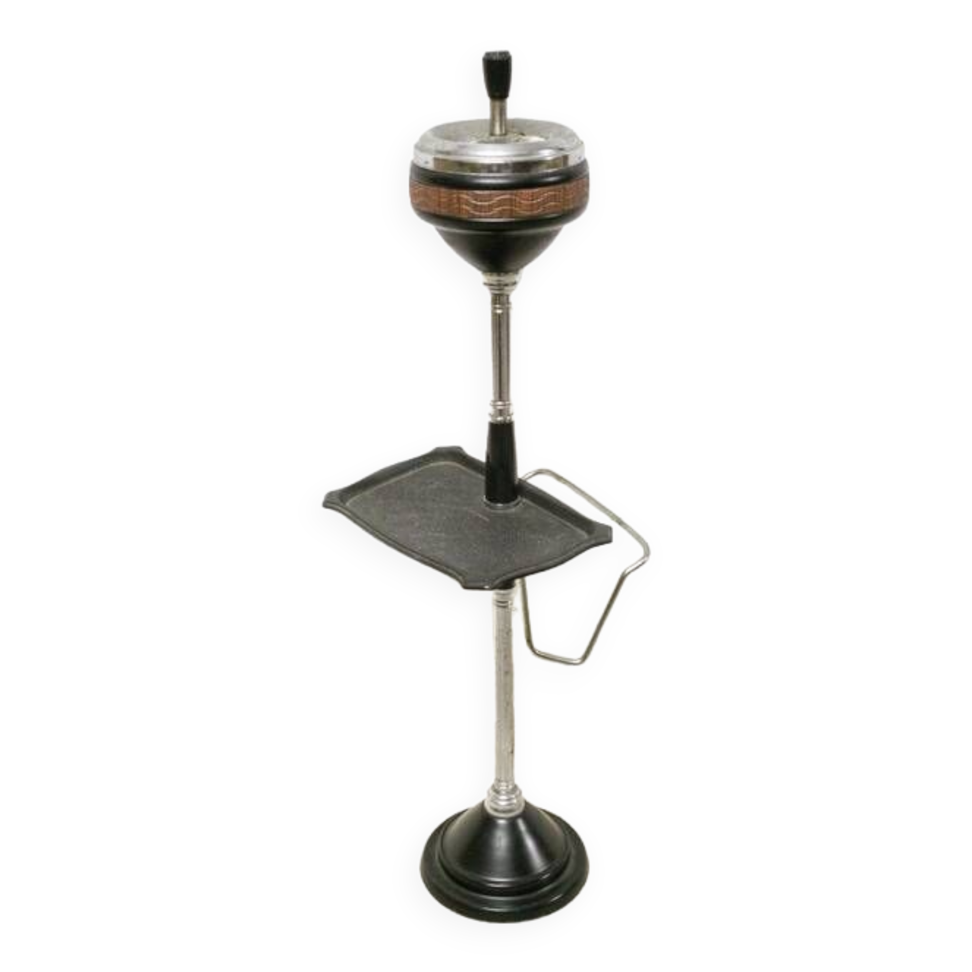 Free-standing ashtray with magazine rack