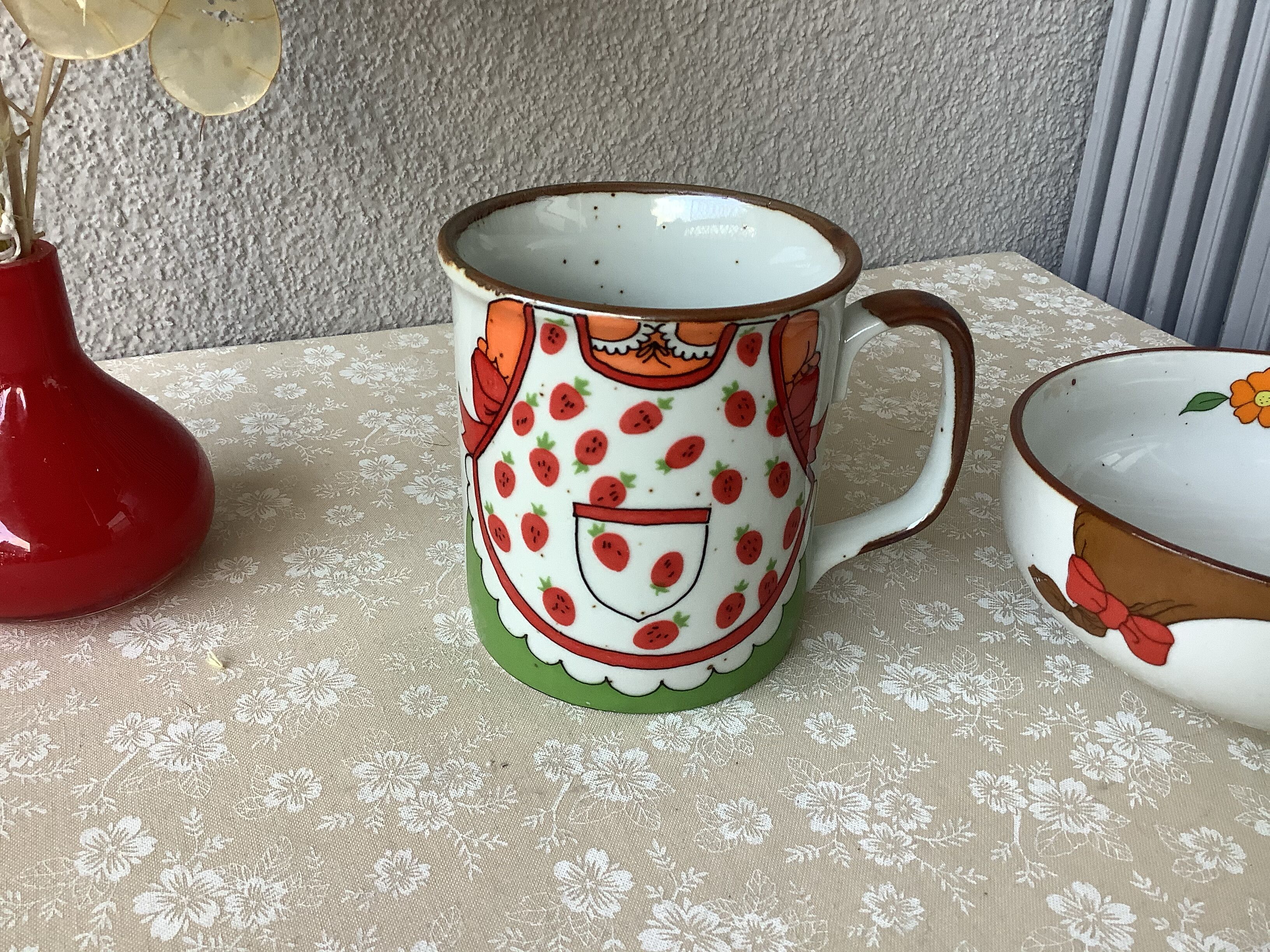 Korean face sandstone bowl and mug