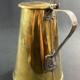 Verseuse pichet couvert cafetière en laiton fin XVIIIe début XIXe