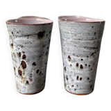 Set of 4 ceramic orangeade cups from the 70s