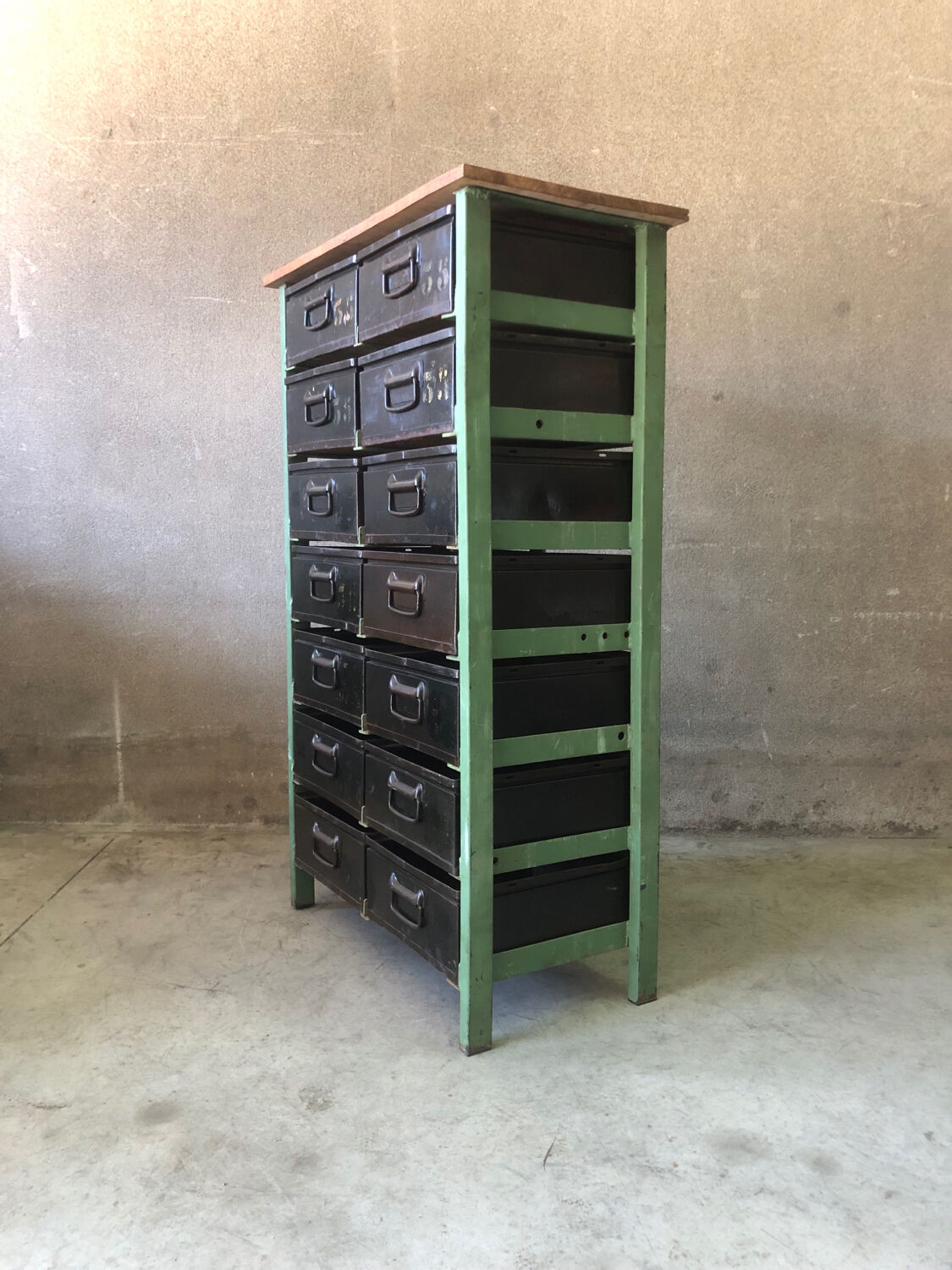 Old trade furniture workshop cabinet