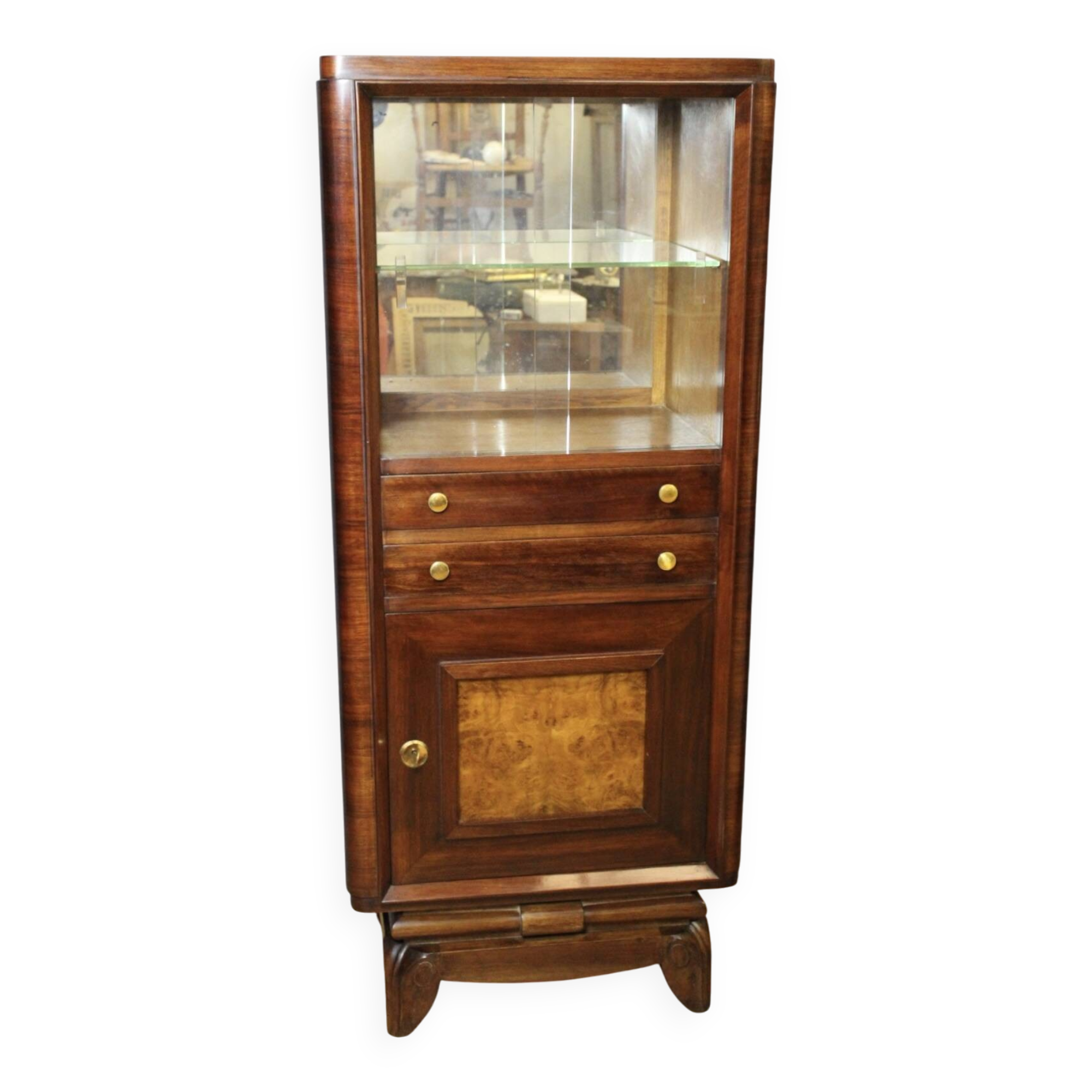 Art Deco Period Walnut Silver Cabinet