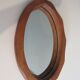 Brutalist mirror in solid oak, hand carved, Belgium 1970