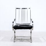 Henri Pouenat chair and "Schneider" ottoman