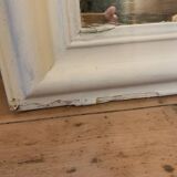 Matte white Louis Philippe style mirror