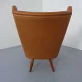 Teak and leather armchair by Svend Skipper for Skippers Møbler, Denmark, 1960s